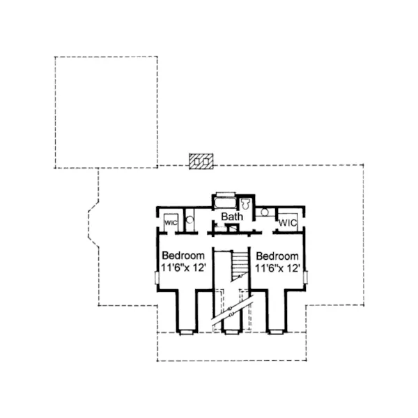 Cape Cod & New England House Plan Second Floor - Middendorf Cottage Home 024D-0053 - Shop House Plans and More