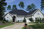 Traditional House Plan Front Photo 01 - Cedargrove Sunbelt Home 024D-0054 - Search House Plans and More