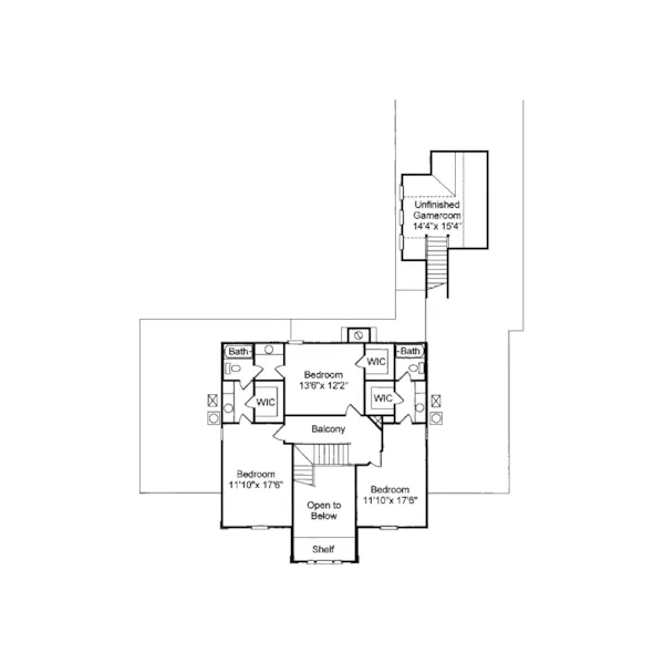 Traditional House Plan Second Floor - Whitemire Luxury Colonial Home 024D-0058 - Shop House Plans and More