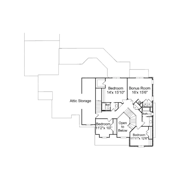 European House Plan Second Floor - Cross Hill Craftsman Farmhouse 024D-0062 - Search House Plans and More