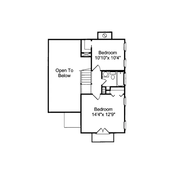 Second Floor - Cadee Sunbelt Narrow Lot Home 024D-0070 - Search House Plans and More