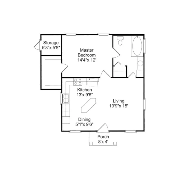 Ranch House Plan First Floor - Lowdesville Ranch Home 024D-0079 - Shop House Plans and More