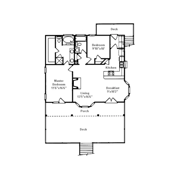 Beach & Coastal House Plan First Floor - Abbeville Coastal Ranch Home 024D-0080 - Search House Plans and More