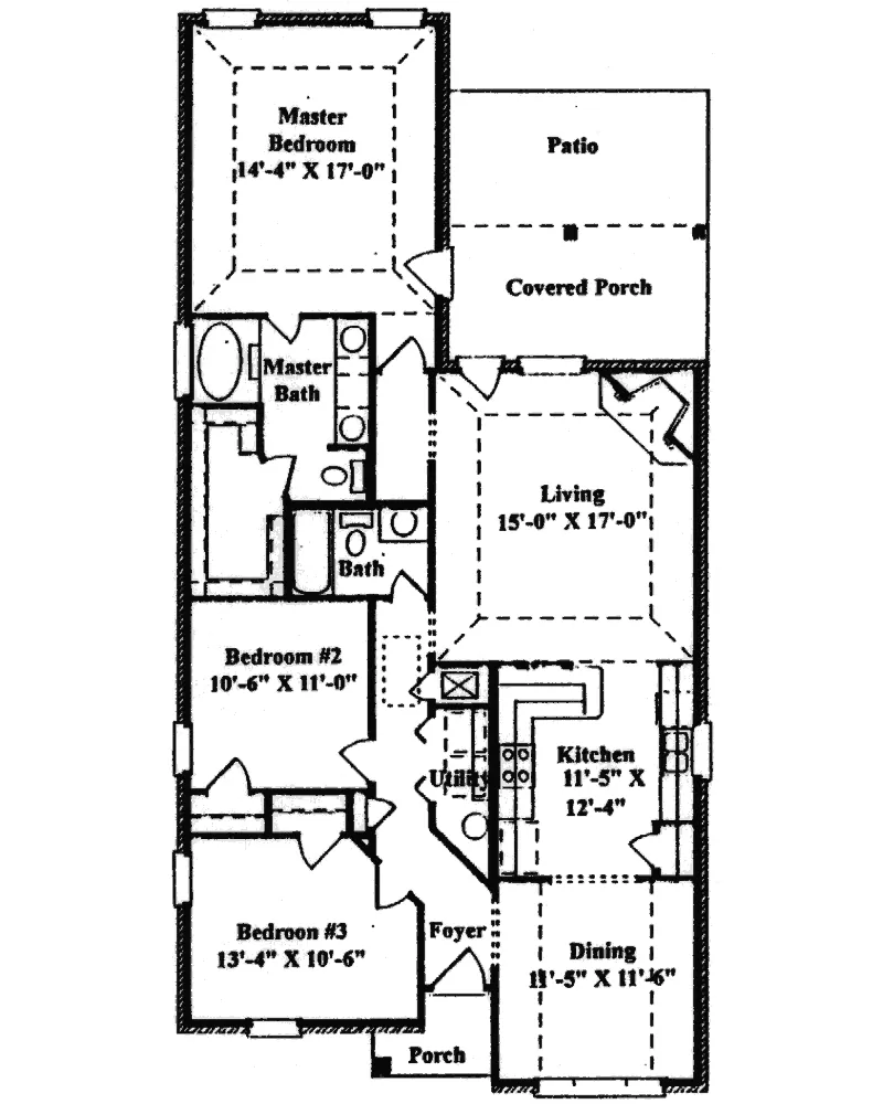 Ranch House Plan First Floor - Sardinia Country Ranch Home 024D-0101 - Shop House Plans and More