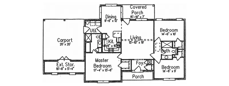 Traditional House Plan First Floor - Barnwell Place Traditional Home 024D-0115 - Search House Plans and More
