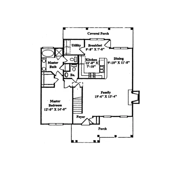 Country House Plan First Floor - Lyndhurst Country Style Home 024D-0131 - Shop House Plans and More