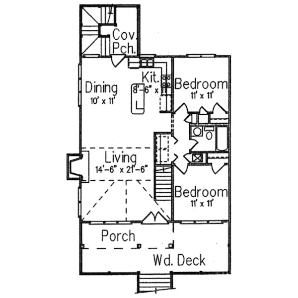 Lake House Plan First Floor - Pawleys Island Beach Home 024D-0133 - Shop House Plans and More