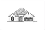 Beach & Coastal House Plan Front of Home - Dillan Sunbelt Ranch Home 024D-0134 - Search House Plans and More