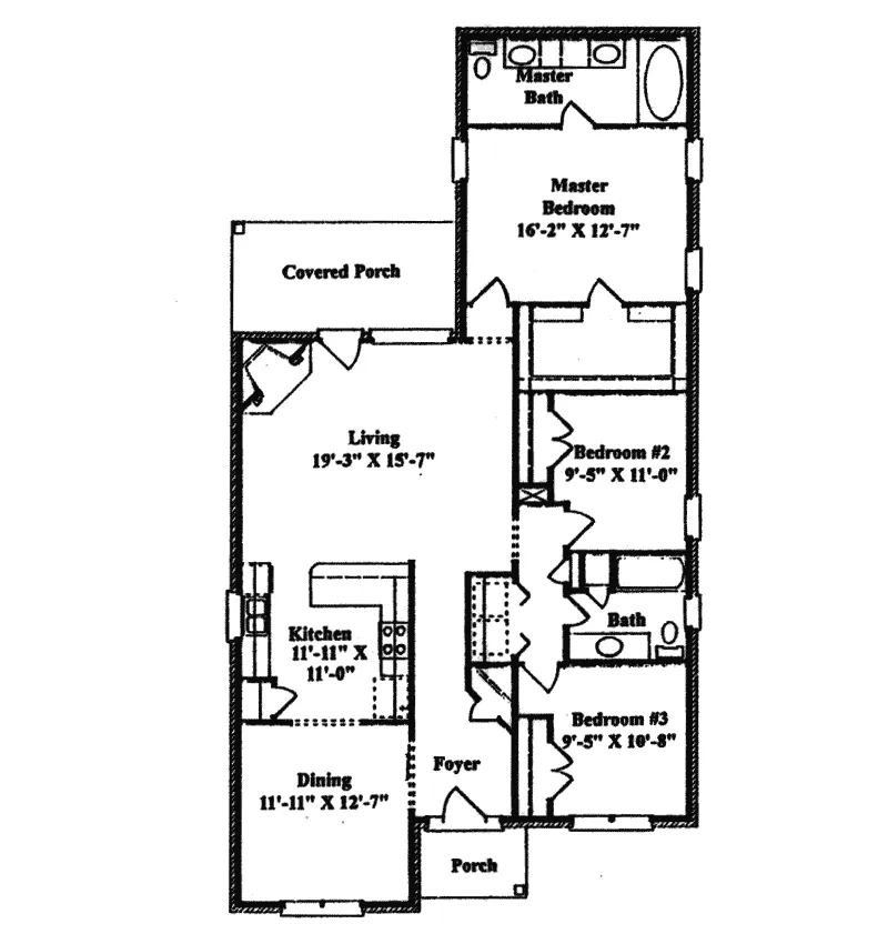 Traditional House Plan First Floor - Furman Narrow Lot Home 024D-0140 - Search House Plans and More
