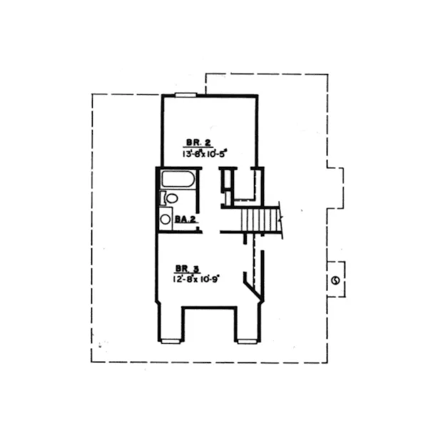 Traditional House Plan Second Floor - Eddytown Cottage Style Home 024D-0145 - Search House Plans and More