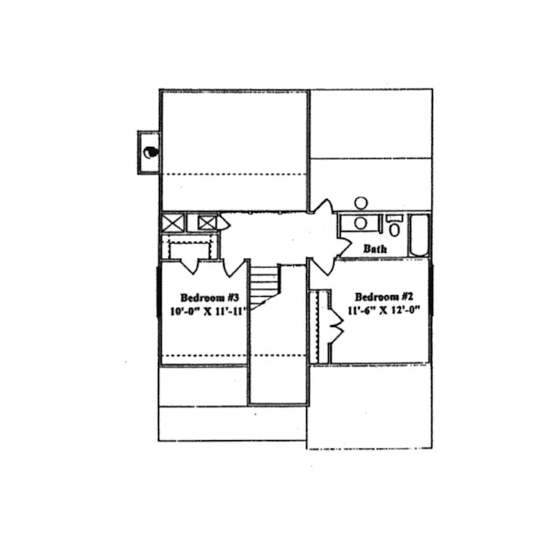 Traditional House Plan Second Floor - Orangeburg Saltbox Home 024D-0148 - Shop House Plans and More