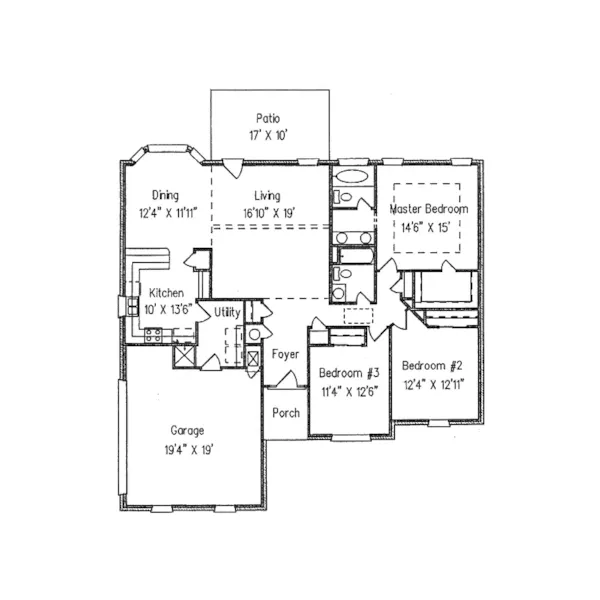 Ranch House Plan First Floor - Morgan Woods Ranch Home 024D-0161 - Shop House Plans and More