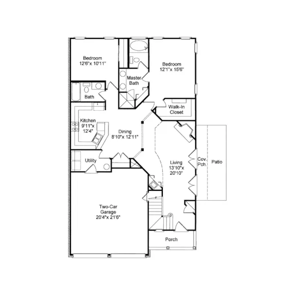 European House Plan First Floor - Lawson Park Narrow Lot Home 024D-0175 - Shop House Plans and More