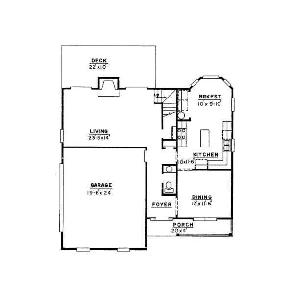 Farmhouse Plan First Floor - Sherman Oak Farmhouse 024D-0176 - Shop House Plans and More