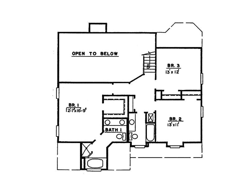 Southern House Plan Second Floor - Sherman Oak Farmhouse 024D-0176 - Shop House Plans and More