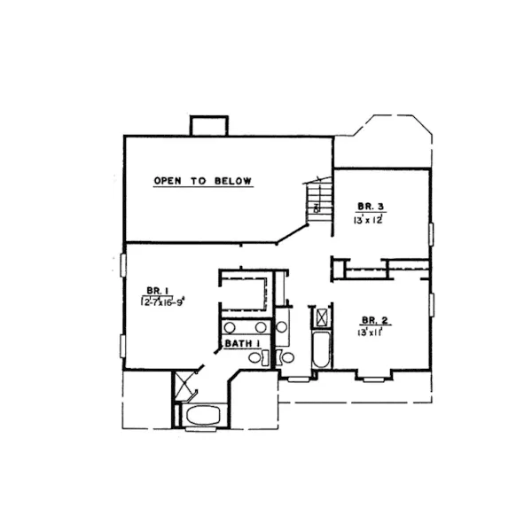 Farmhouse Plan Second Floor - Sherman Oak Farmhouse 024D-0176 - Shop House Plans and More