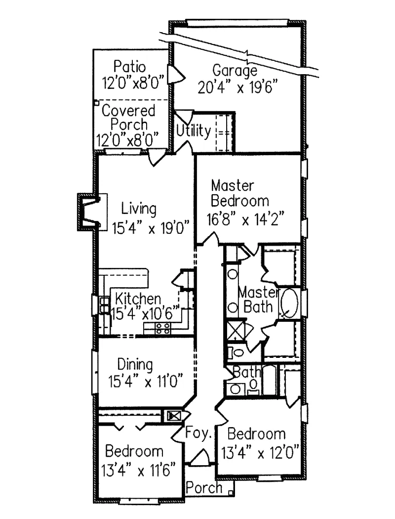 Cabin & Cottage House Plan First Floor - Haynes Ranch Home 024D-0183 - Search House Plans and More
