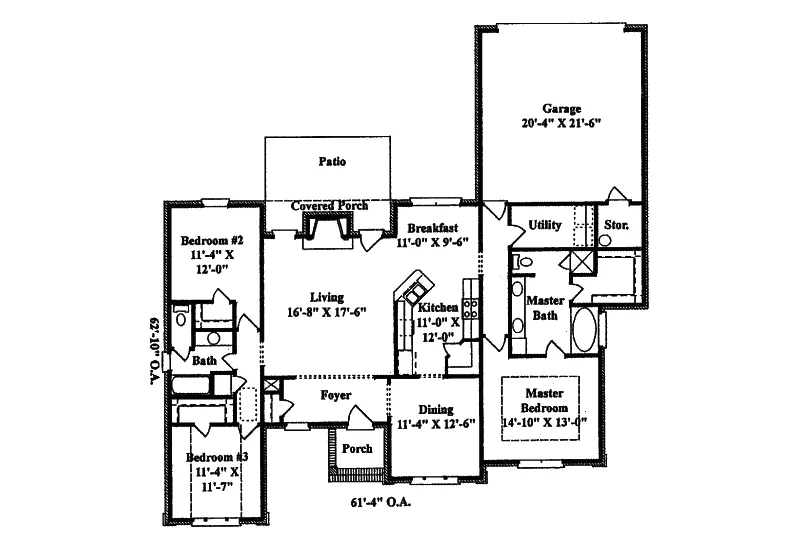 Traditional House Plan First Floor - Park Orchard Traditional Home 024D-0195 - Shop House Plans and More