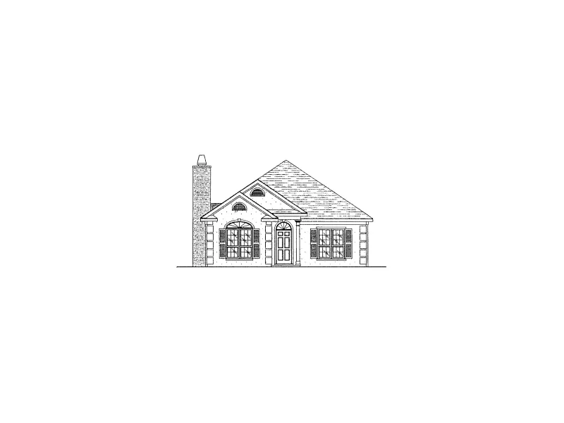Florida House Plan Front of Home - Withers Narrow Lot Home 024D-0199 - Shop House Plans and More
