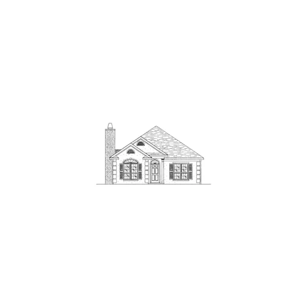 Traditional House Plan Front of Home - Withers Narrow Lot Home 024D-0199 - Shop House Plans and More