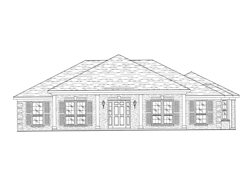 Traditional House Plan Front of Home - Saluda Traditional Home 024D-0208 - Shop House Plans and More