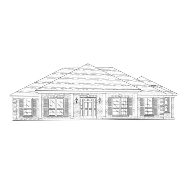 Southern House Plan Front of Home - Saluda Traditional Home 024D-0208 - Shop House Plans and More