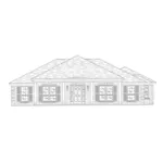 Southern House Plan Front of Home - Saluda Traditional Home 024D-0208 - Shop House Plans and More