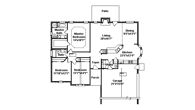 Traditional House Plan First Floor - Aiken Traditional Home 024D-0212 - Search House Plans and More