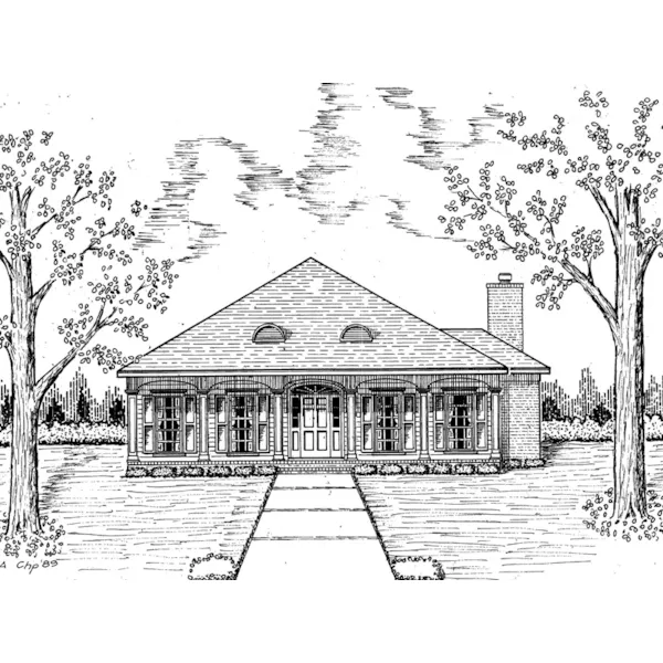 Country Style Home With Deep Covered Front Porch