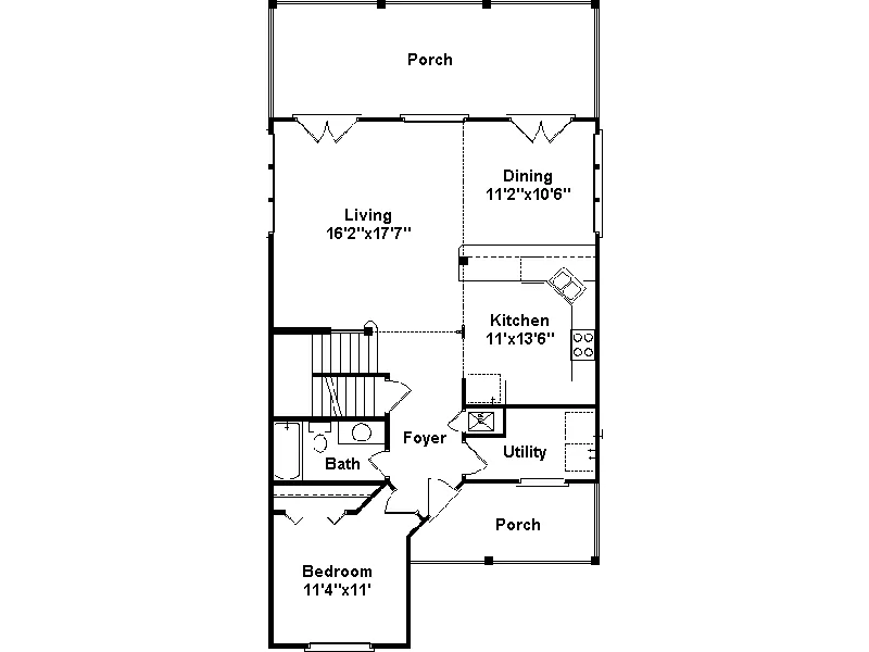 Lake House Plan First Floor - Oglethorpe Raised Beach Home 024D-0242 - Shop House Plans and More