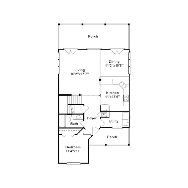 Waterfront House Plan First Floor - Oglethorpe Raised Beach Home 024D-0242 - Shop House Plans and More