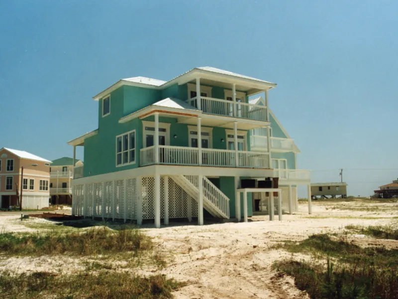 Florida House Plan Rear Photo 02 - Oglethorpe Raised Beach Home 024D-0242 - Shop House Plans and More