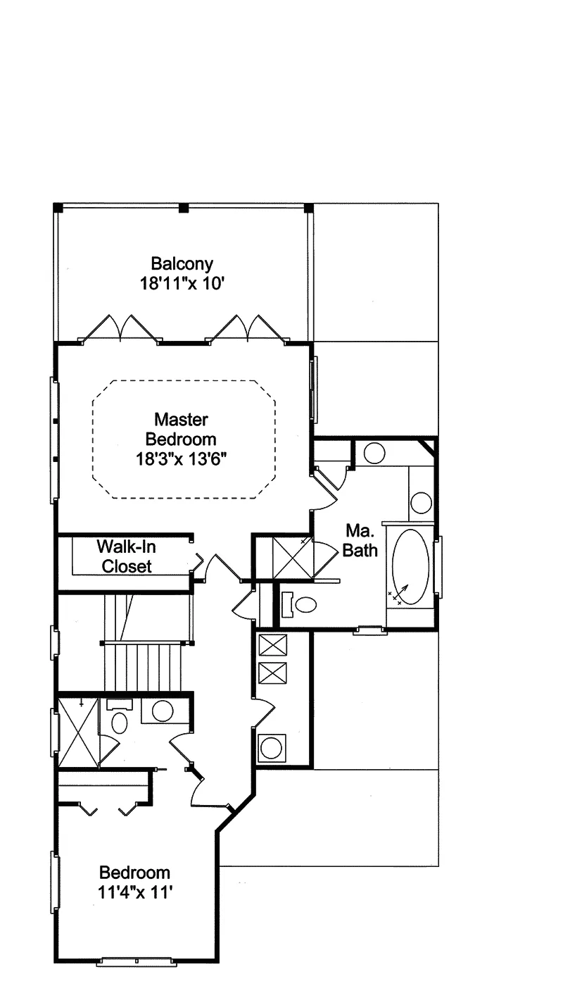 Waterfront House Plan Second Floor - Palmetto Cove Beach Home 024D-0244 - Shop House Plans and More