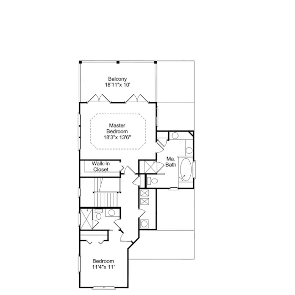 Southern House Plan Second Floor - Palmetto Cove Beach Home 024D-0244 - Shop House Plans and More