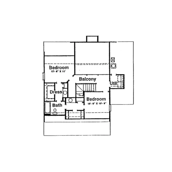 Saltbox House Plan Second Floor - Benning Creek Saltbox Home 024D-0246 - Search House Plans and More