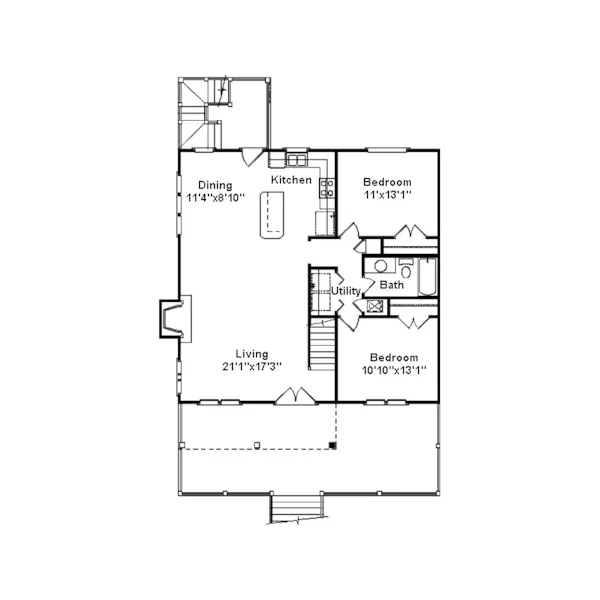 Lake House Plan First Floor - Sea Island Coastal Home 024D-0253 - Shop House Plans and More