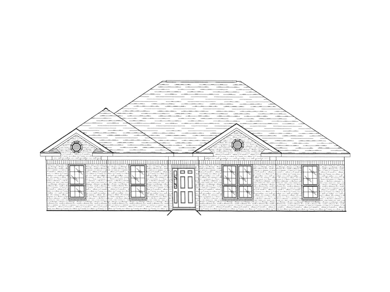 Traditional Brick Ranch Topped With A Hip Roof Design