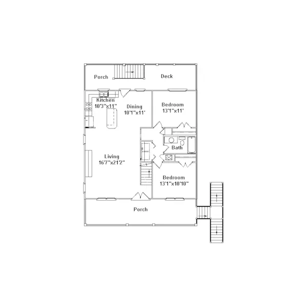 Lake House Plan First Floor - Cumberland Island Coastal Home 024D-0258 - Search House Plans and More