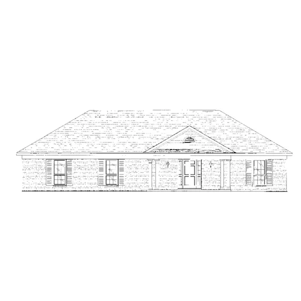 Traditional Brick Ranch With Covered Gabled Front Porch