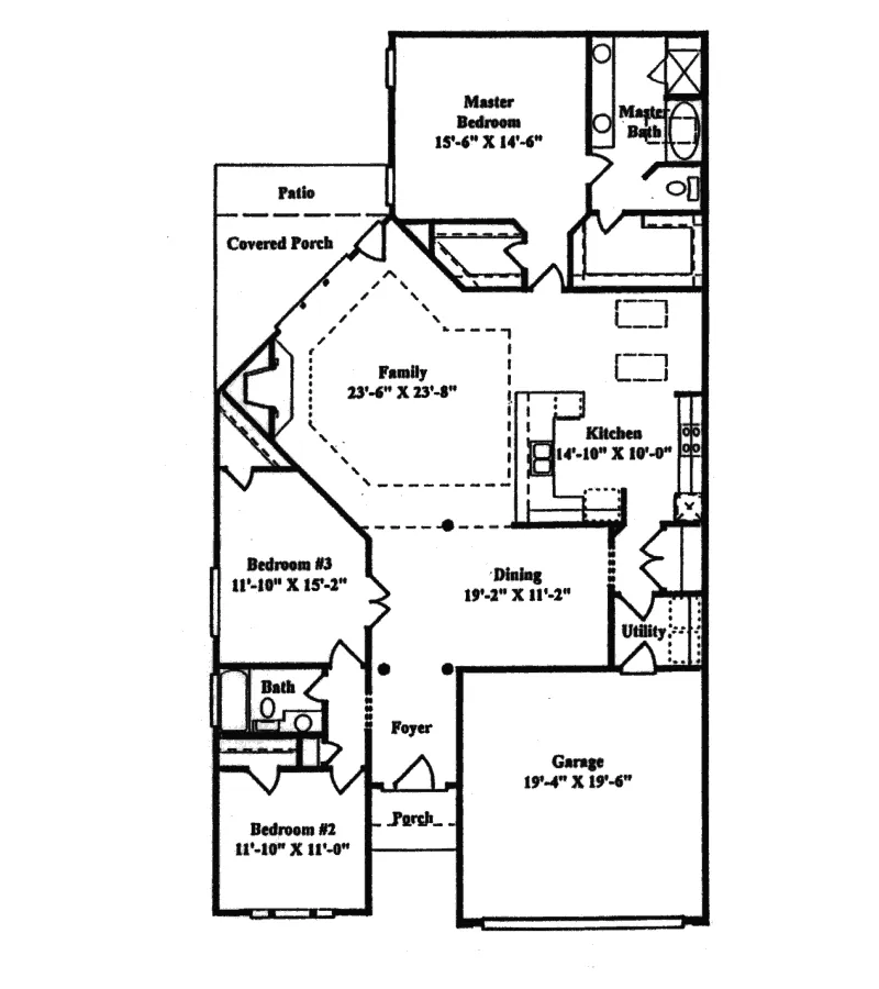 Florida House Plan First Floor - Elsanor Narrow Lot Home 024D-0265 - Search House Plans and More