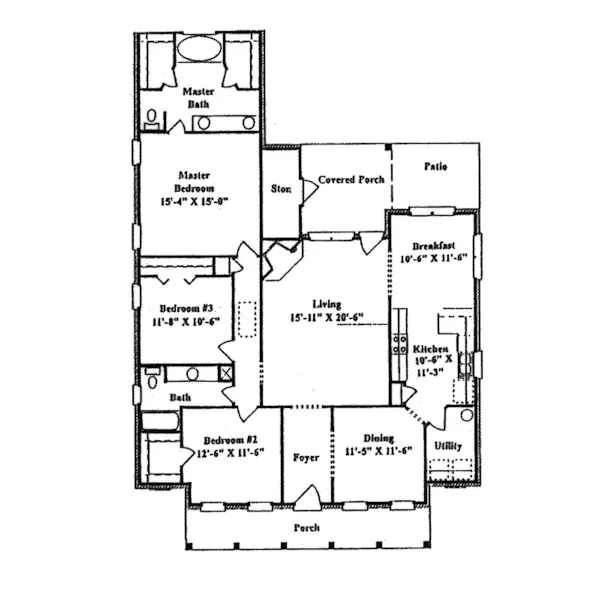 Cape Cod & New England House Plan First Floor - Olmstead Bay Cape Cod Home 024D-0268 - Shop House Plans and More