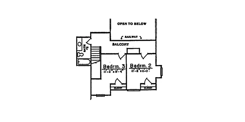 Traditional House Plan Second Floor - Millbridge Country Style Home 024D-0301 - Shop House Plans and More