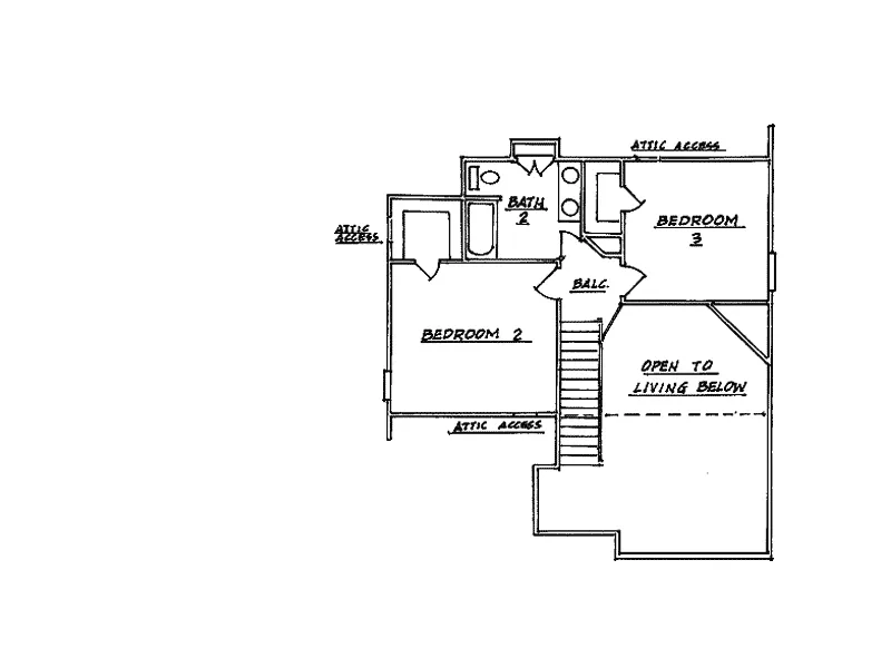 Traditional House Plan Second Floor - Greensport Traditional Home 024D-0308 - Search House Plans and More