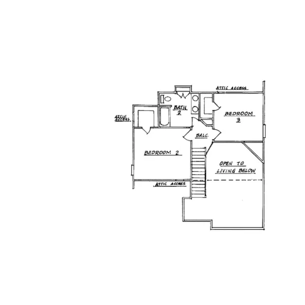 Country House Plan Second Floor - Greensport Traditional Home 024D-0308 - Search House Plans and More