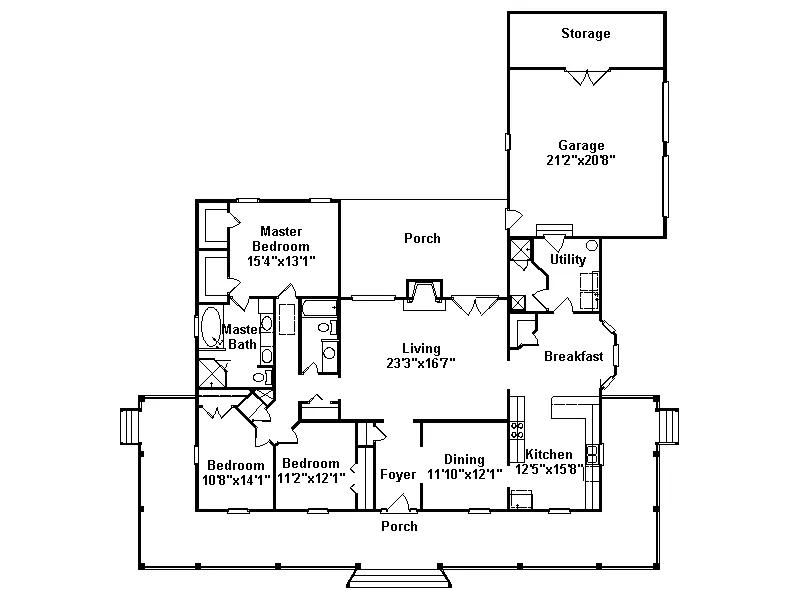 Country House Plan First Floor - Aberfoil Country Home 024D-0322 - Search House Plans and More