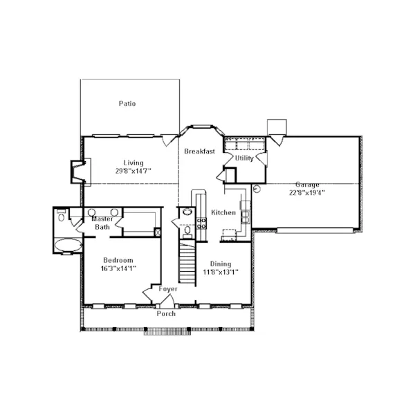 Traditional House Plan First Floor - Isleworth Country Home 024D-0328 - Search House Plans and More