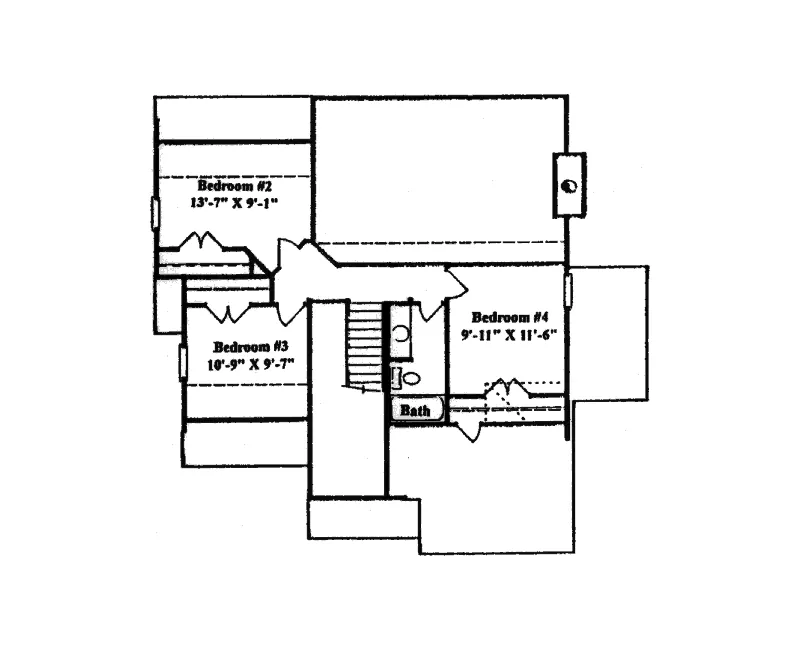 Traditional House Plan Second Floor - Milstead Traditional Home 024D-0373 - Shop House Plans and More
