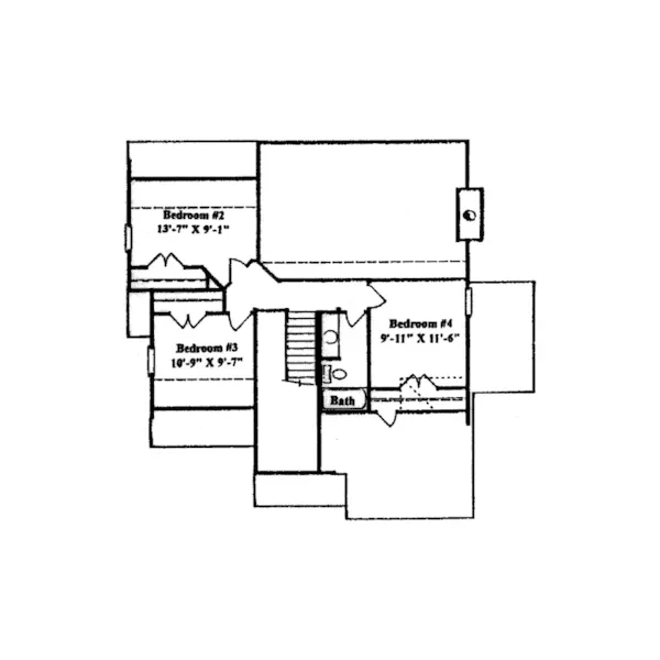 Traditional House Plan Second Floor - Milstead Traditional Home 024D-0373 - Shop House Plans and More