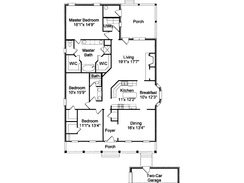 Traditional House Plan First Floor - Fruithurst European Home 024D-0384 - Search House Plans and More