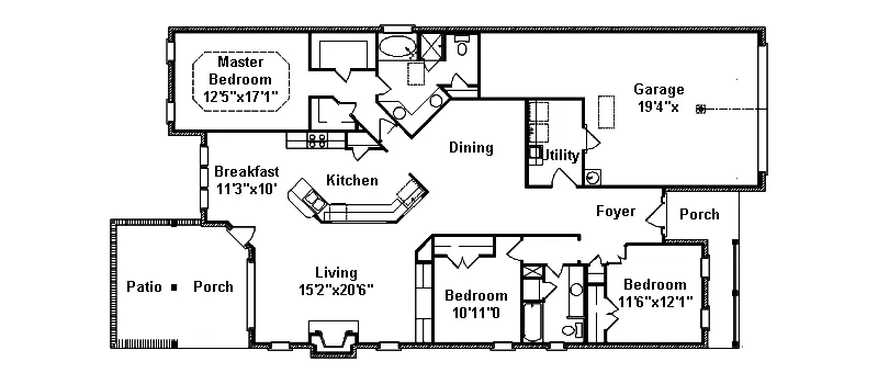 European House Plan First Floor - Cedartown Southern Home 024D-0398 - Search House Plans and More